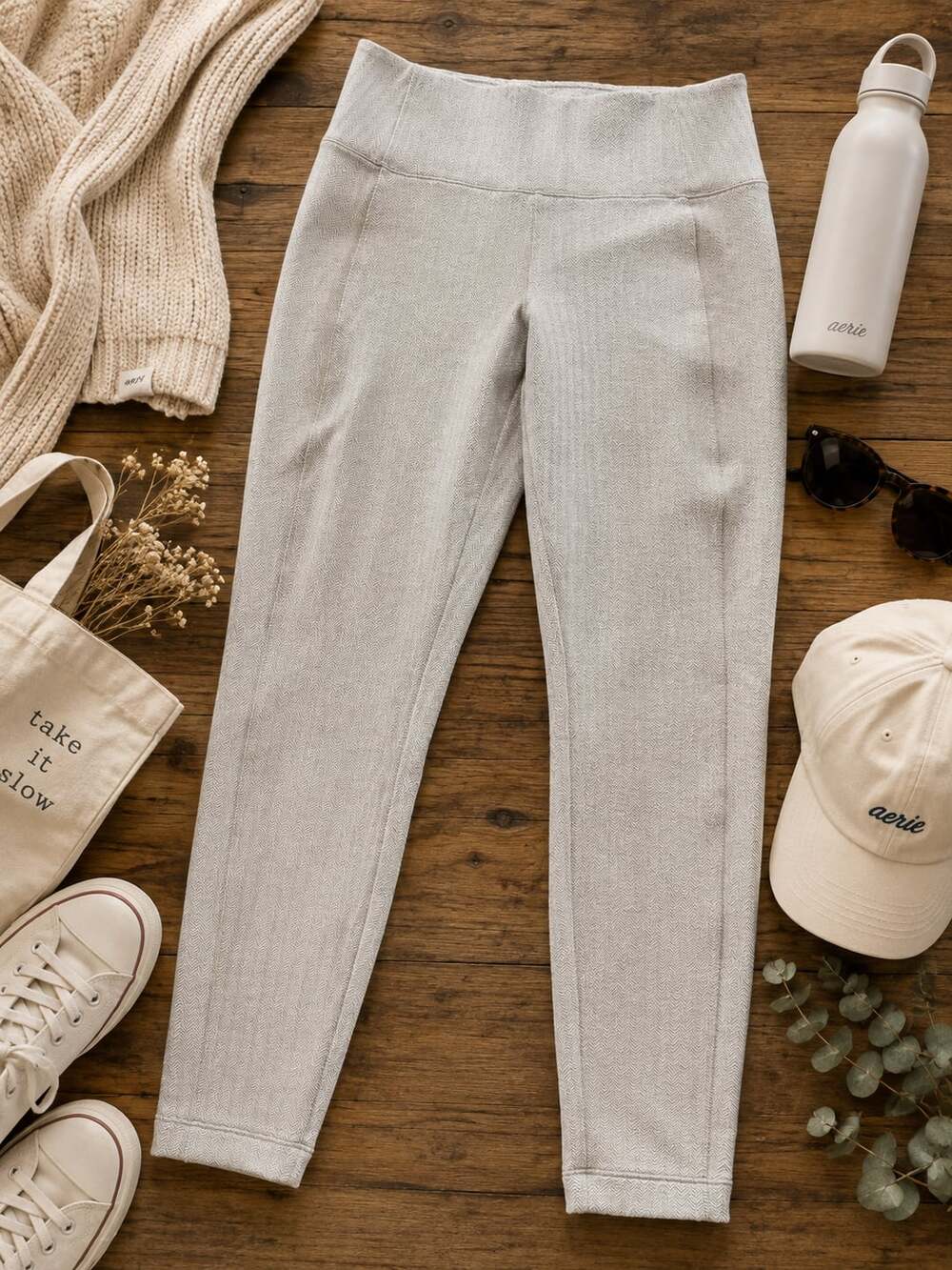 Athleta Delancey Herringbone Tight Leggings Medium (v1)